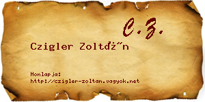 Czigler Zoltán névjegykártya